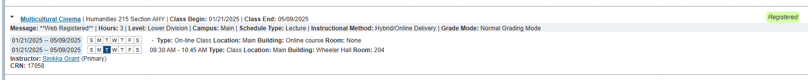 Hybrid Schedule